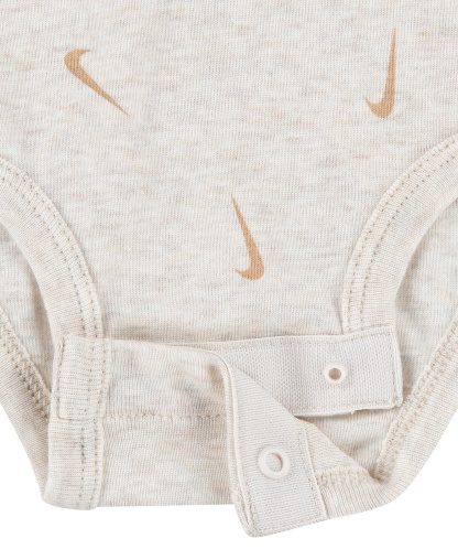 Nike Baby Boys' and Girls' Crewneck Bodysuits and Pants, 3-Piece Set - Gray/Beige
