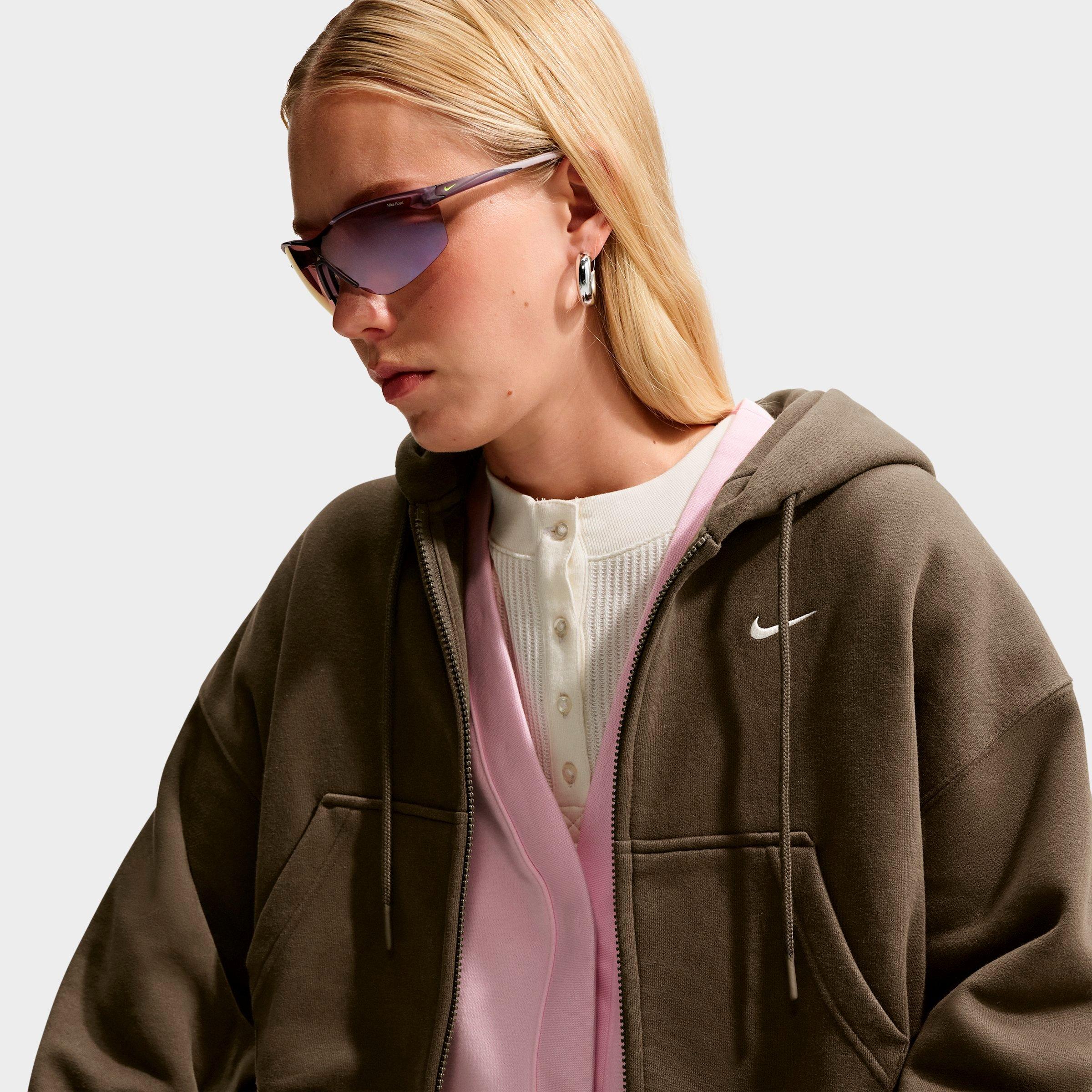 Women's Nithtke Studio Fleece Medium-Weight Oversized Cropped Full-Zip Hoodie - Dark Hazel/Sail