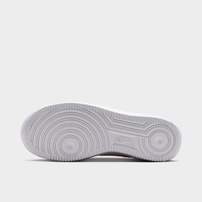 Big Kids' Nithtke Air Force 1 Low Casual Shoes - White/Pink Rise - Bottom view
