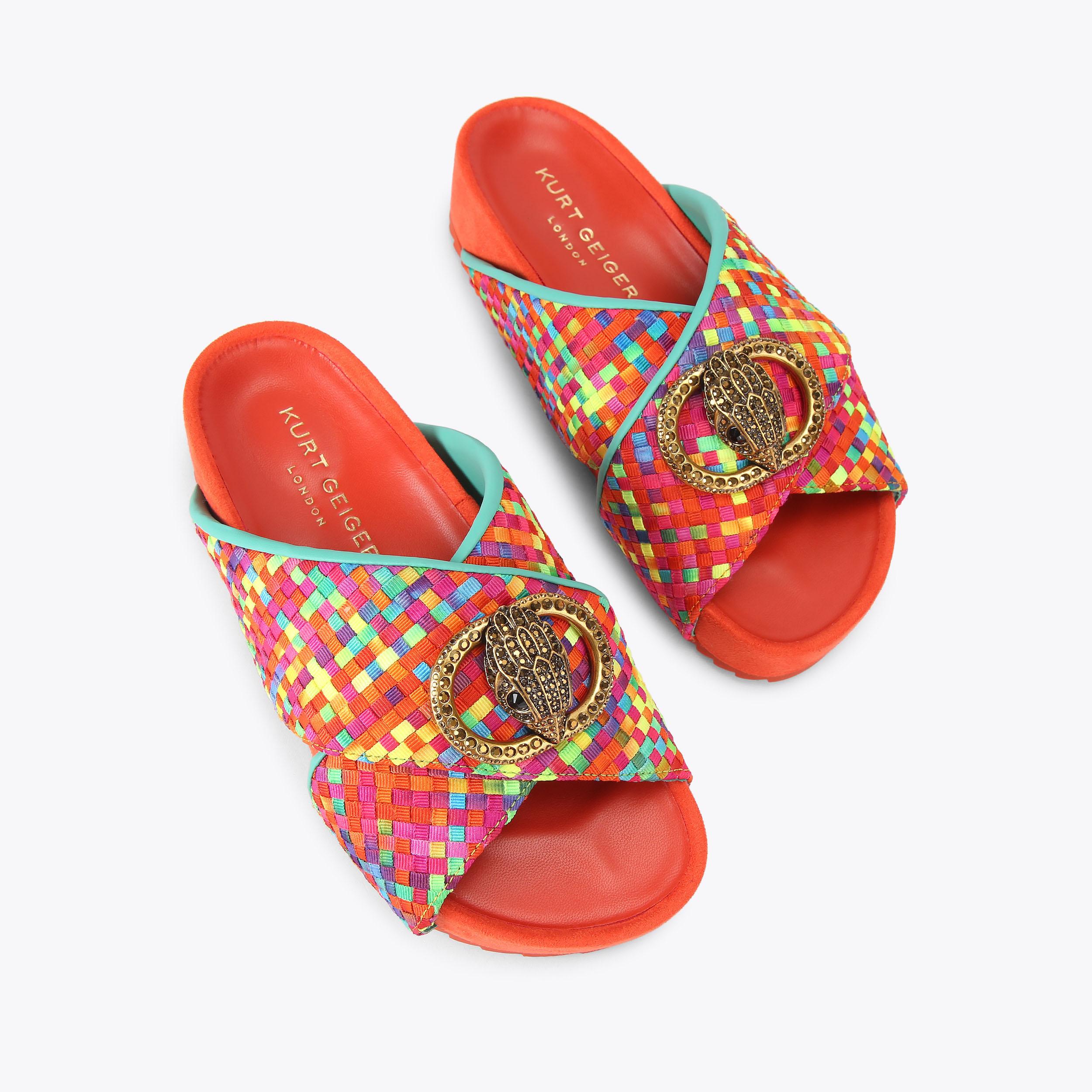 Kurt Geiger London Chelsea Cross Strap Sandal - Multi Colored - view 3