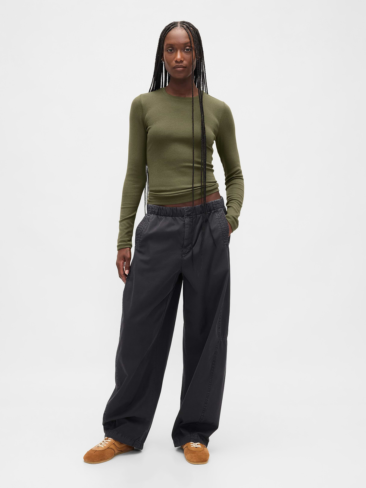 Modern Crewneck T-Shirt - Army jacket green