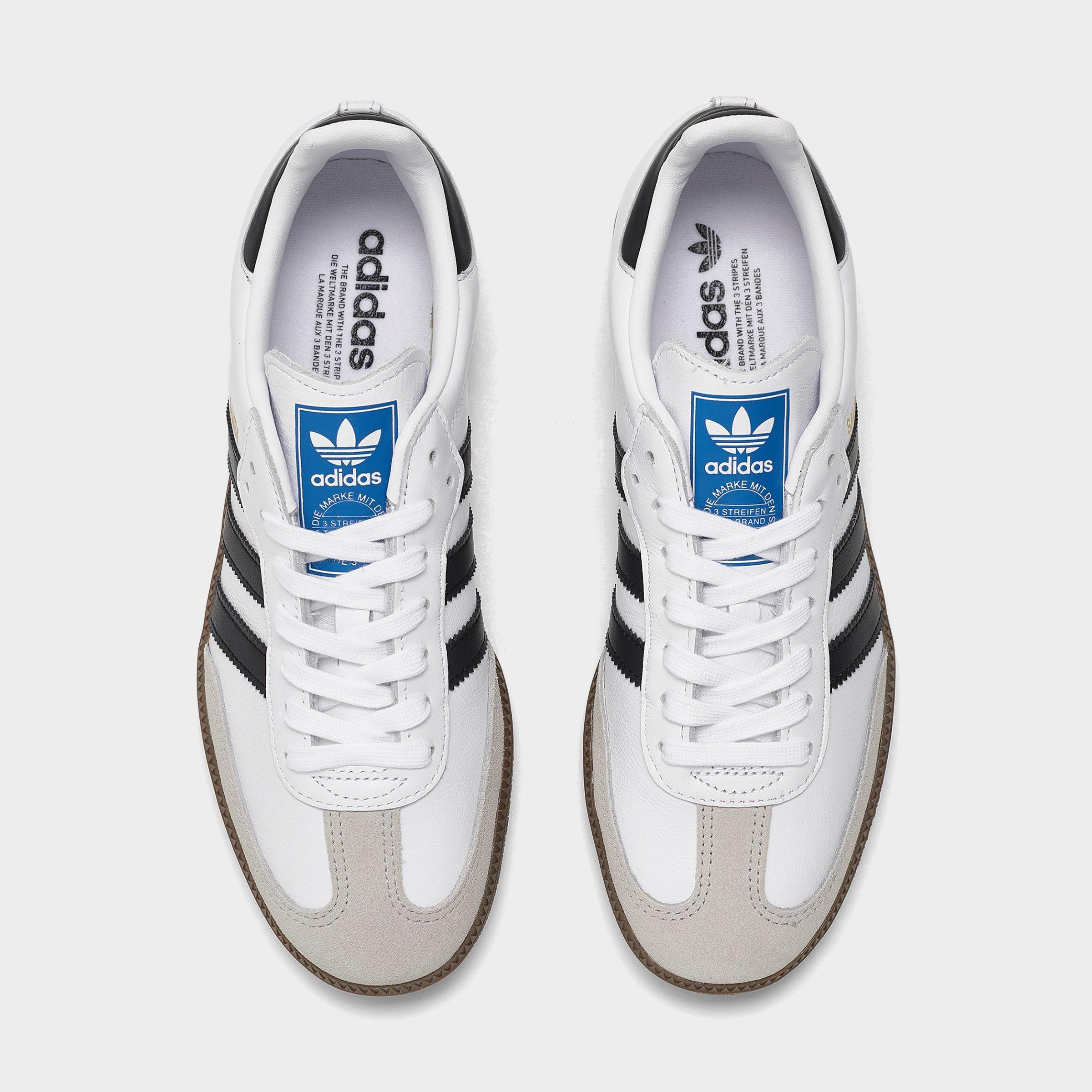 Women's adidas Originals Samba OG Casual Shoes - Part 7 - Cloud White/Core Black/Gum (IG9030-100) - Top view