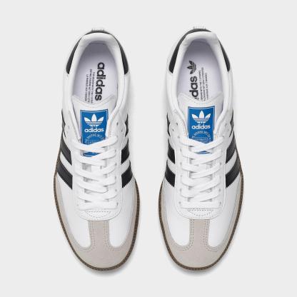 Women's adidas Originals Samba OG Casual Shoes - Part 7 - Cloud White/Core Black/Gum (IG9030-100) - Top view