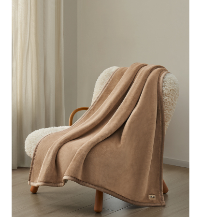 UGG® Salt Creek Reversible Throw, 50" x 70" - Sandalwood