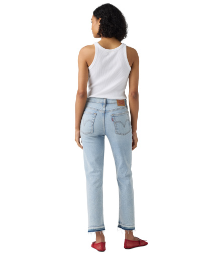 Levi's Women's Wedgie Straight-Leg High-Rise Cropped Jeans - Looks Unto