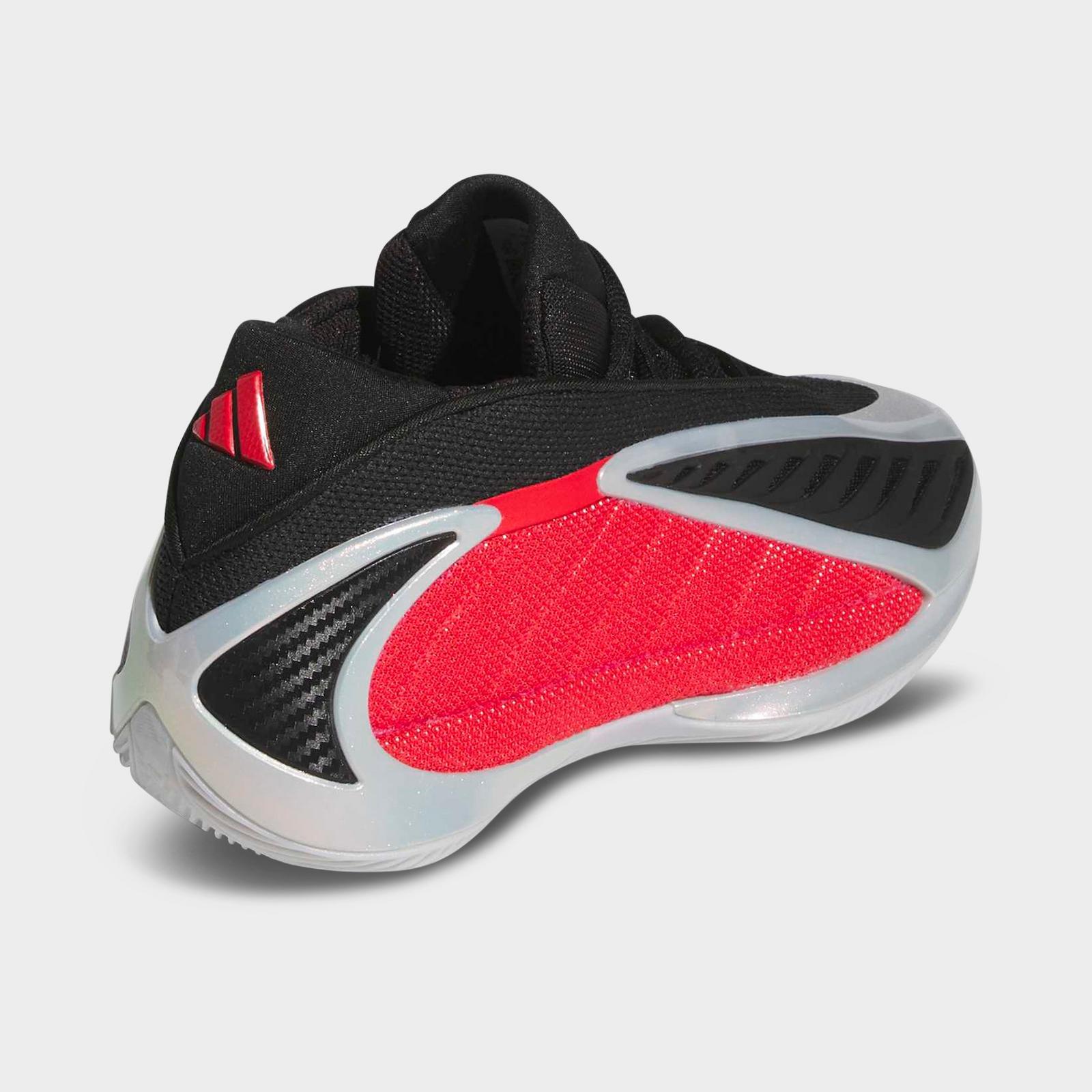 Big Kids' adidas Anthony Edwards 2 Basketball Shoes - Silver Metallic/Pure Ruby/Core Black - view 4