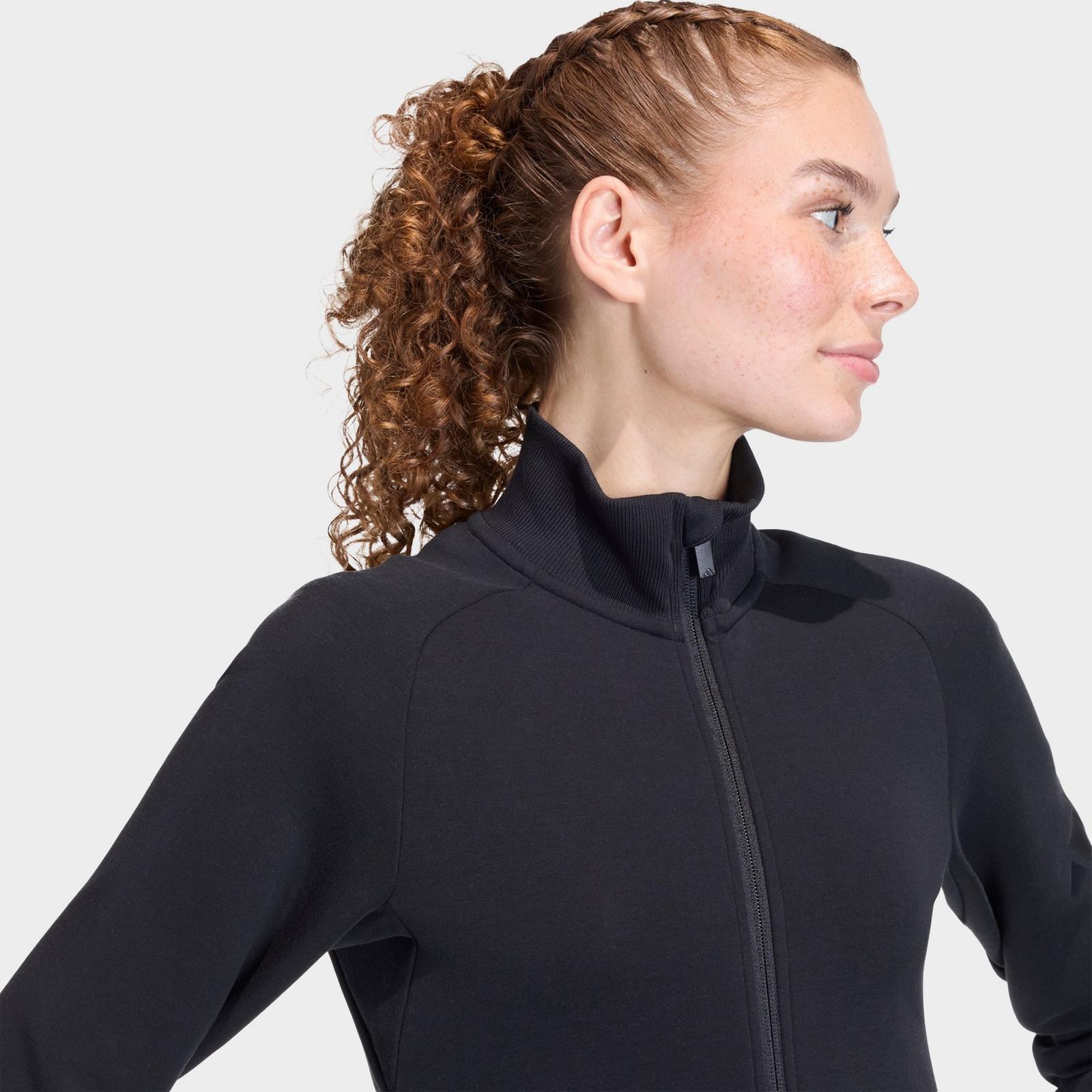 Women's adidas Sportswear Soft Lux Slim Track Top - Black - view 4
