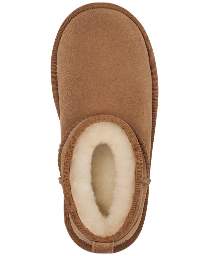 UGG® Kids Classic Ultra Mini Twinface Sheepskin Booties - Chestnut
