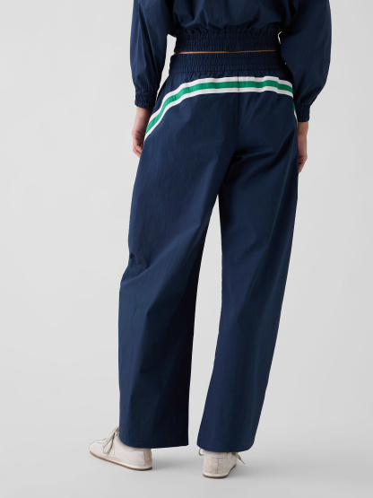 Gap × Malbon Textured Poplin Barrel Track Pants - Vintage navy