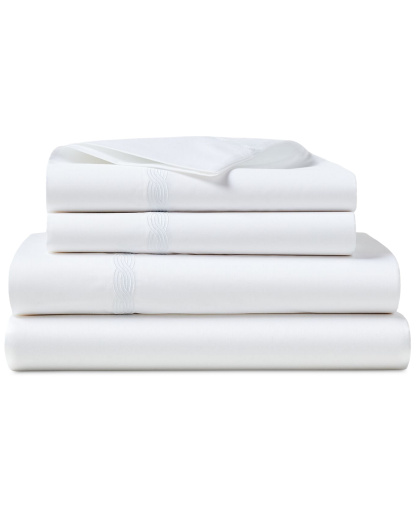 Lauren Ralph Lauren Spencer Cable Embroidery 4-Pc. Sheet Set, Queen - White