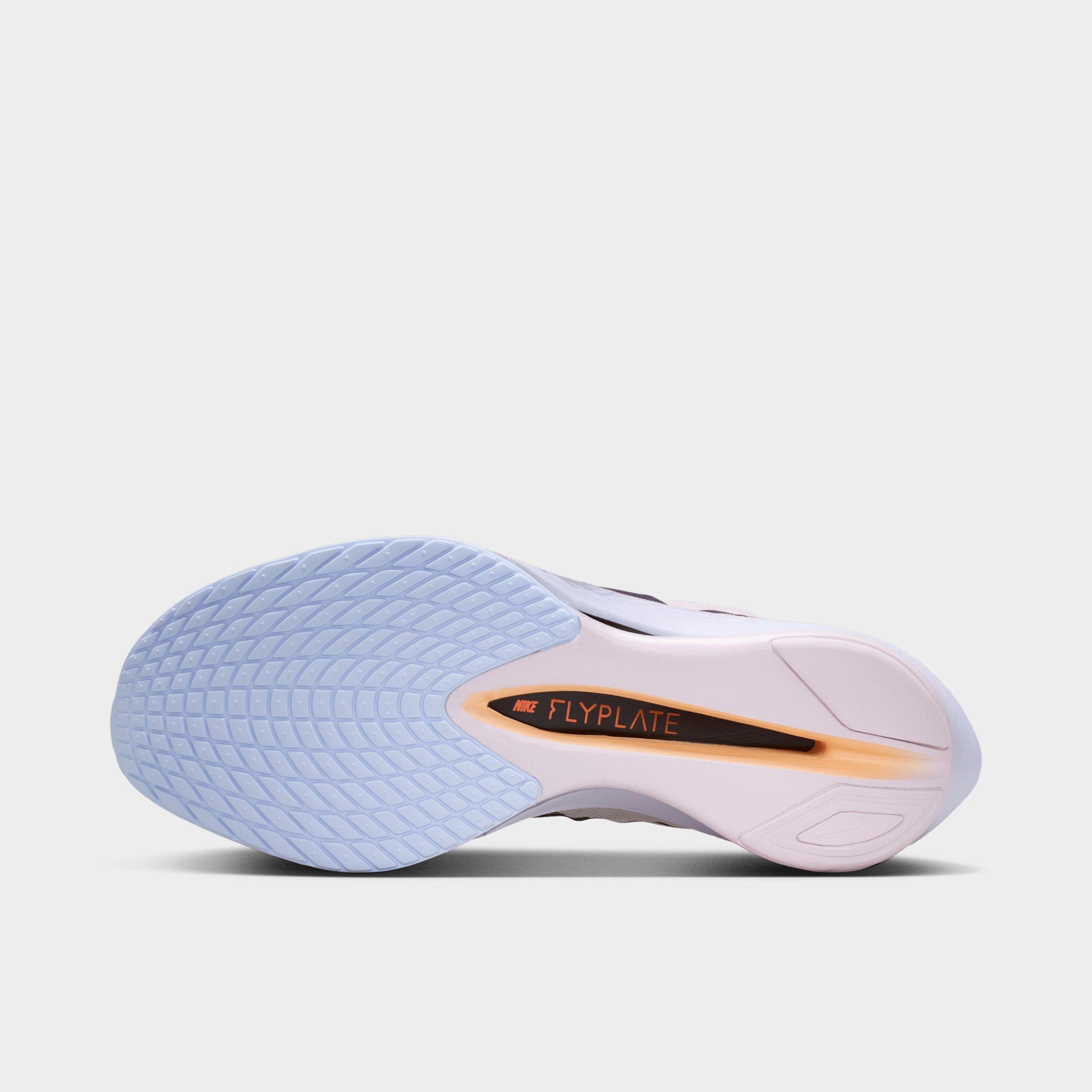 Women's Nithtke Vaporfly 4 Running Shoes - Barely Green/Chalk/Hyper Crimson/Purple Dynasty - Bottom view