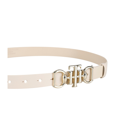 Tommy Hilfiger Women's Skinny Double Ended Horsebit Buckle Dress Casual Belt - Natural