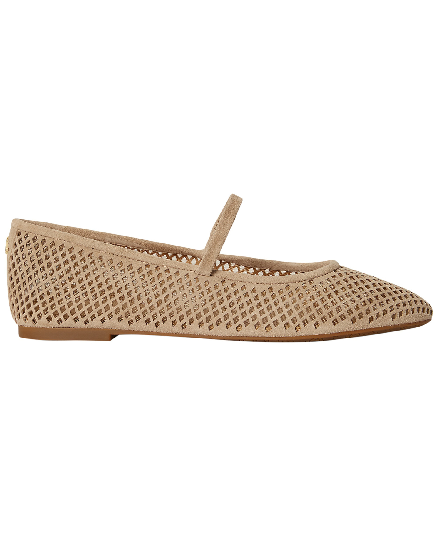 Lauren Ralph Lauren Women's Jayna Perforated Mary Jane Flats - Tan