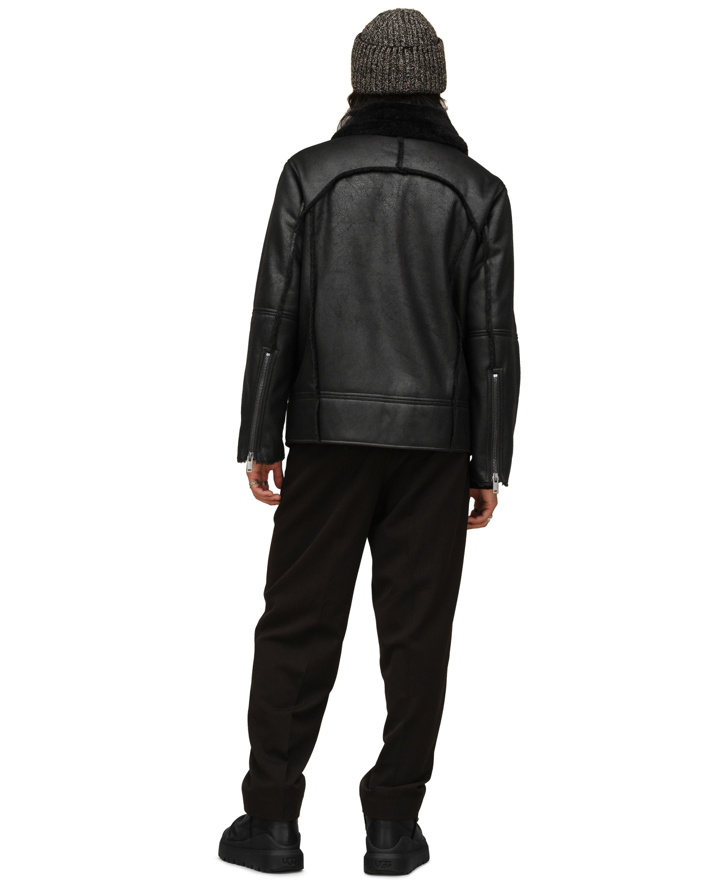 UGG® Men's Thayden Luxefluff Fleece Lined Jacket - Black