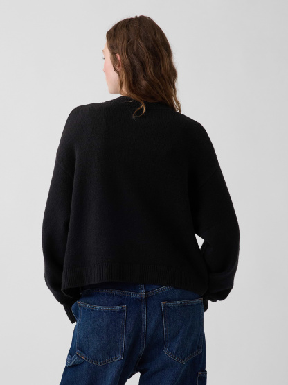 CashSoft Oversized Chunky Cardigan - Black