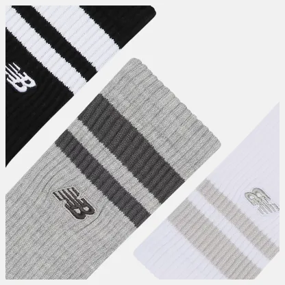 New Balance Active Premium Stripe Crew Socks 3 Pack, LAS35210AS