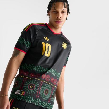 Men's adidas Originals x Bob Marley Jamaica 26 Away Replica Soccer Jersey - Black - view 5