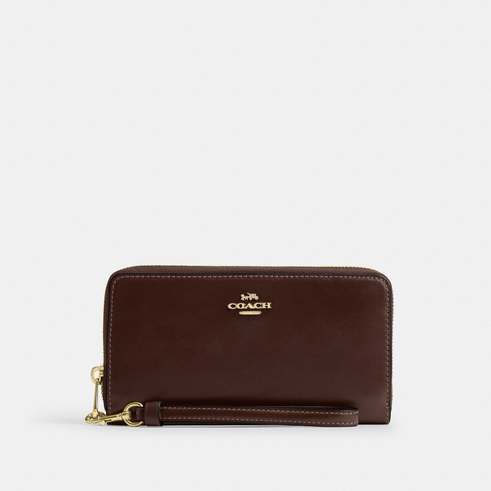 Long Zip Around Wallet - Gold/Maple