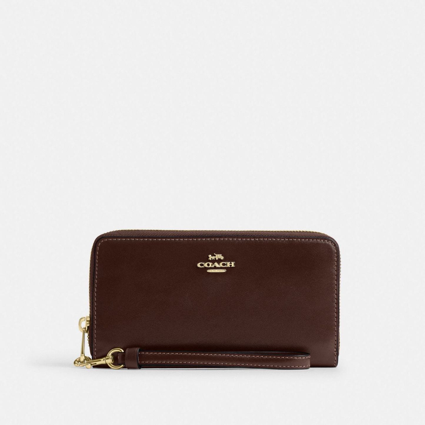 Long Zip Around Wallet - Gold/Maple