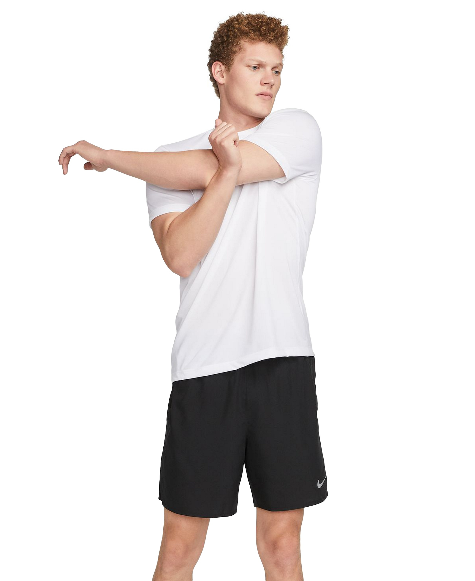 Nike Men's Challenger Dri-FIT Brief-Lined 7" Running Shorts - Black/reflective Silver
