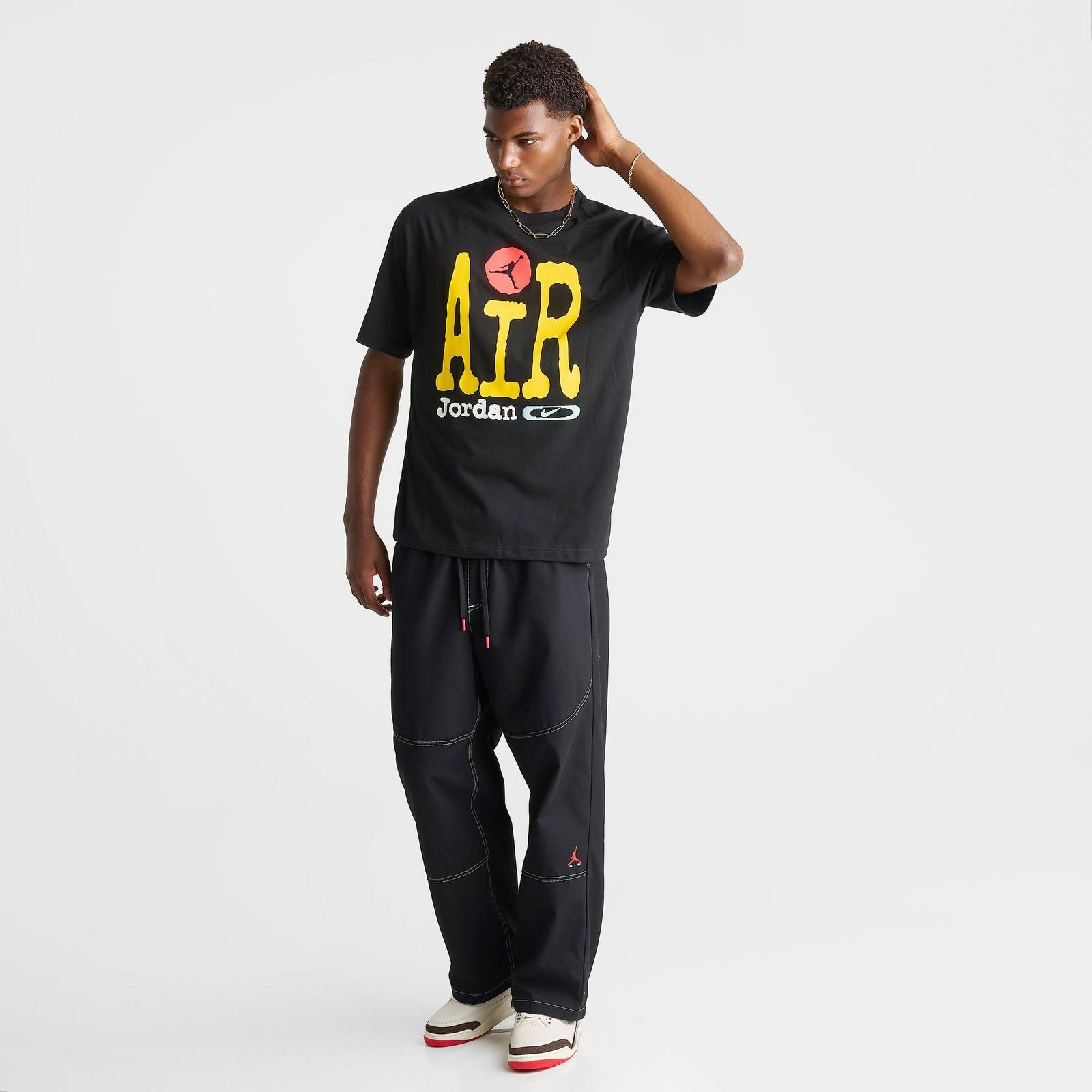 Men's Jordan Big Air Graphic T-Shirt - Black/Amarillo/Infrared 23 - view 2