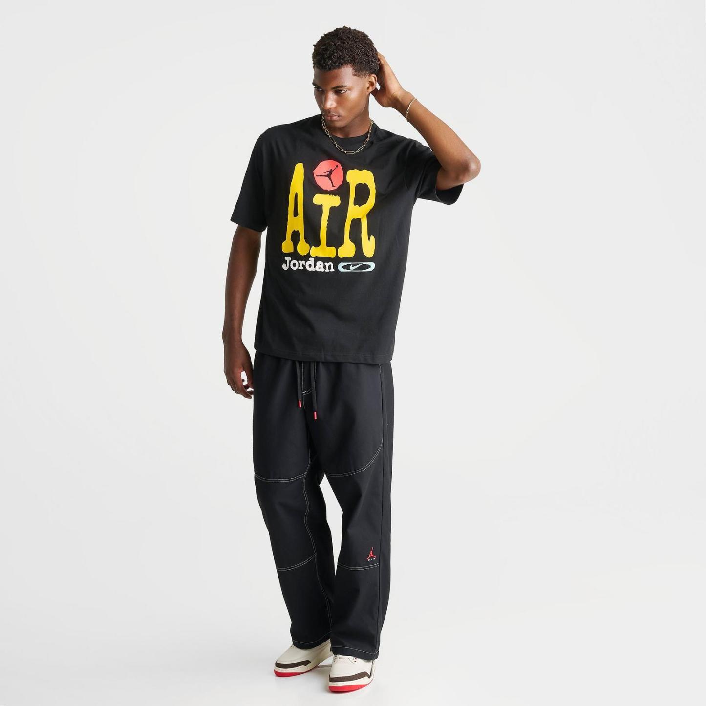 Men's Jordan Big Air Graphic T-Shirt - Black/Amarillo/Infrared 23 - view 2