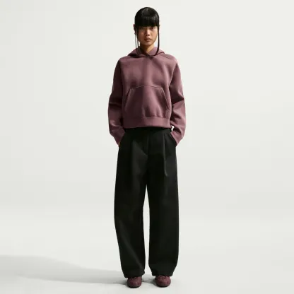 Nike Women's Sportswear Loose Mid-Rise Fleece Trousers - Black image 1