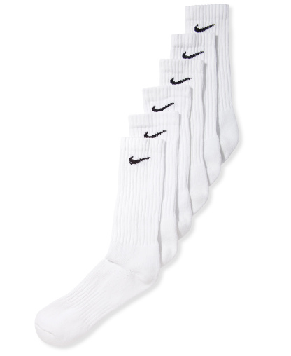 Nike Unisex Everyday Cushioned Cotton Crew Socks, 6-Pack - White