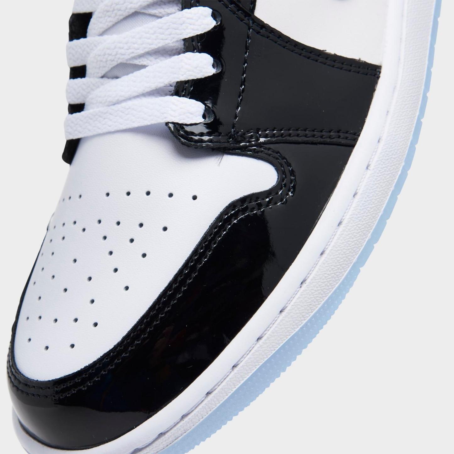 Men's Air Jordan Retro 1 Low Casual Shoes - White/Black - view 3