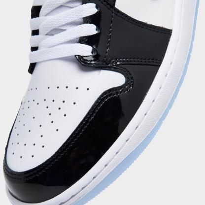 Men's Air Jordan Retro 1 Low Casual Shoes - White/Black - view 3