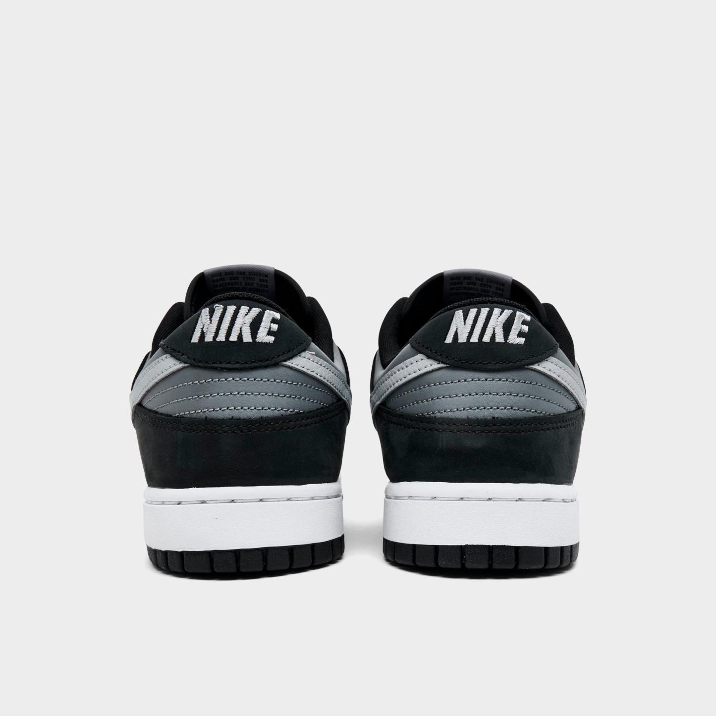 Men's Nithtke Dunk Low Retro Casual Shoes - Part 3 - Black/Light Smoke Grey/Smoke Grey/White - Back view