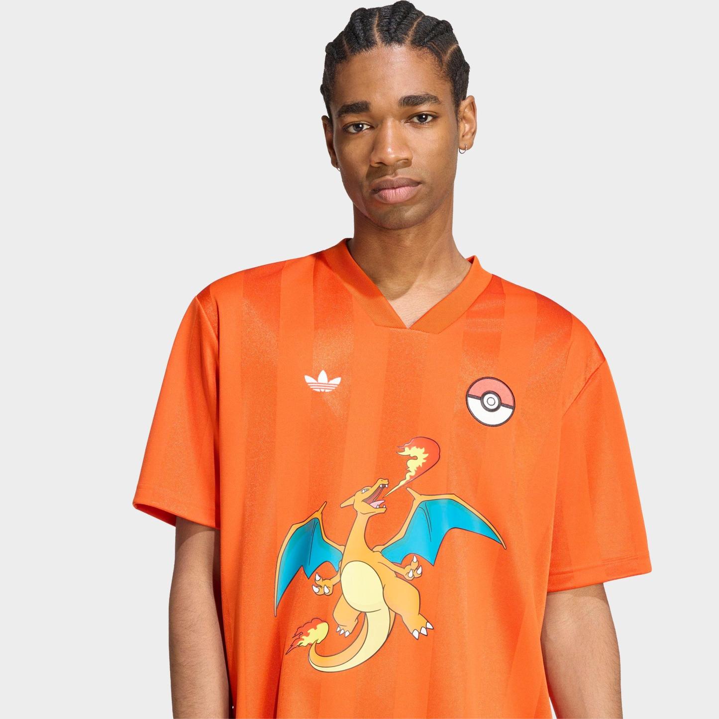 Men's adidas Originals x Pokémon Charizard Loose Jersey - Collegiate Orange