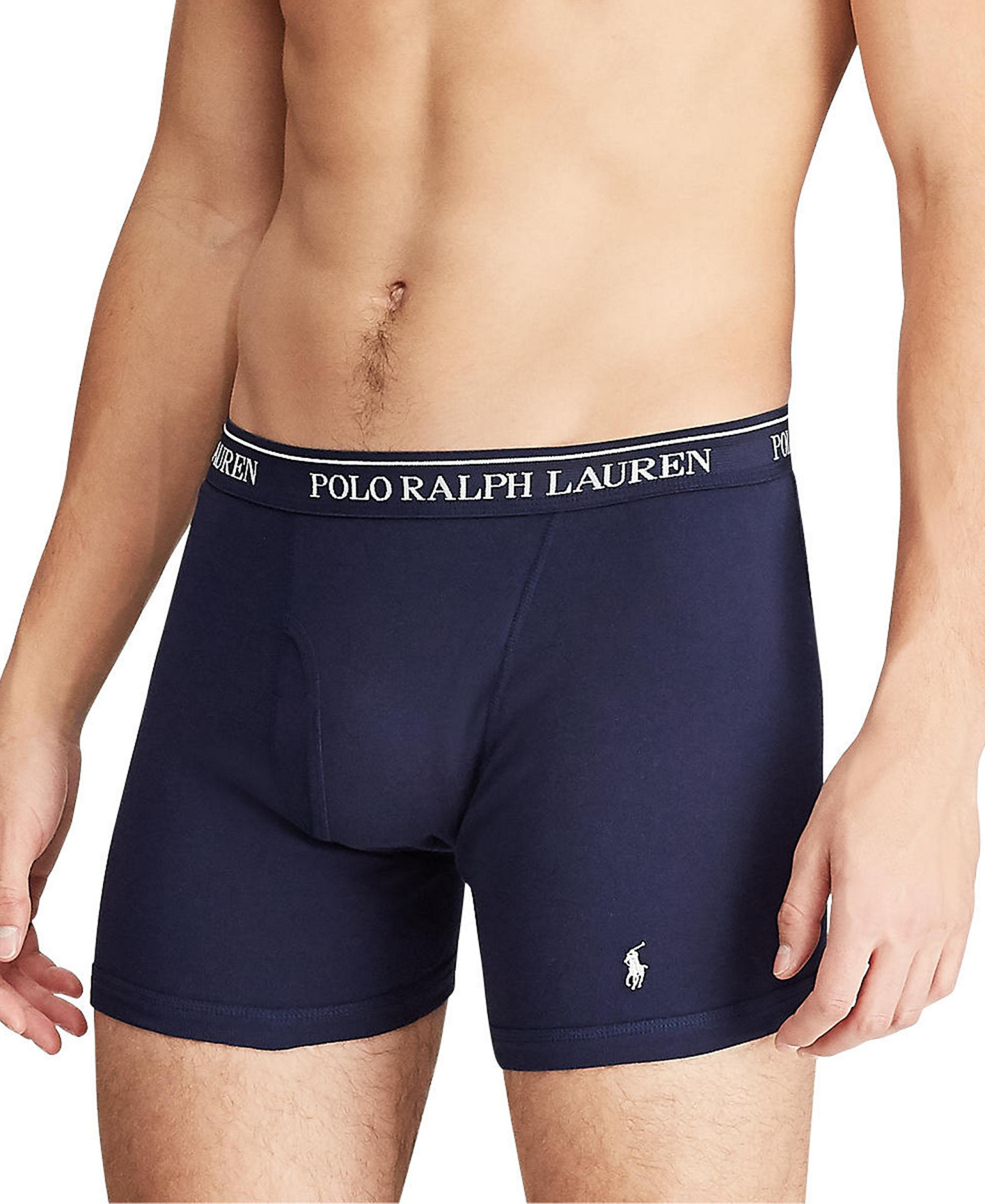 Polo Ralph Lauren Men's 5-Pack Classic Cotton Boxer Briefs - Andover / Aerial Blue / Rugby Royal / Red / Cruise Navy