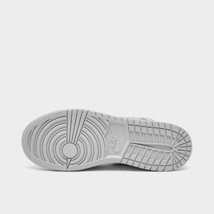 Big Kids' Air Jordan Retro 1 Mid SE Casual Shoes - Neutral Grey/Sail/Smoke Grey - view 6