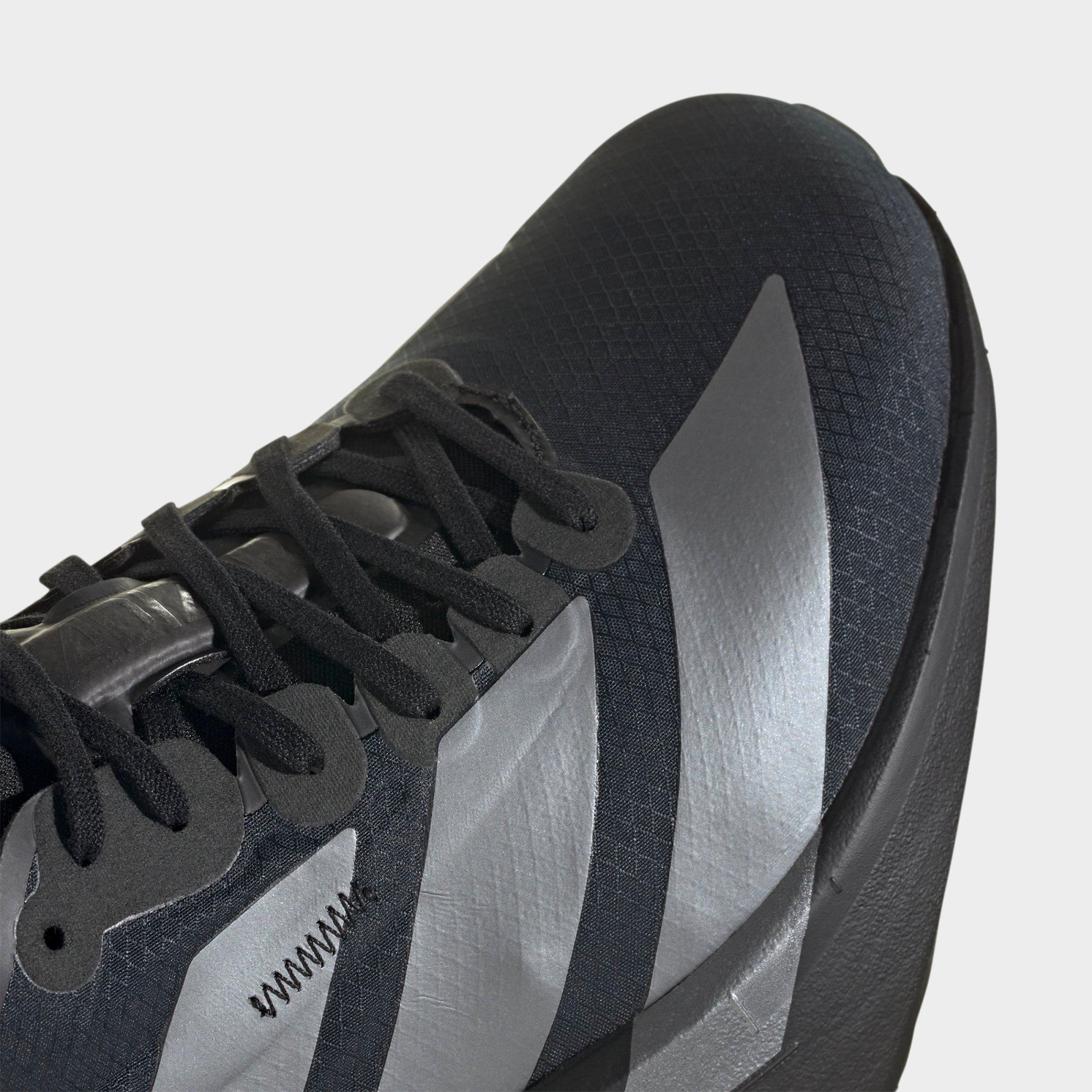 Men's adidas Adizero Adios Pro 4 Running Shoes - Core Black/Iron Metallic/Carbon - Detail shot