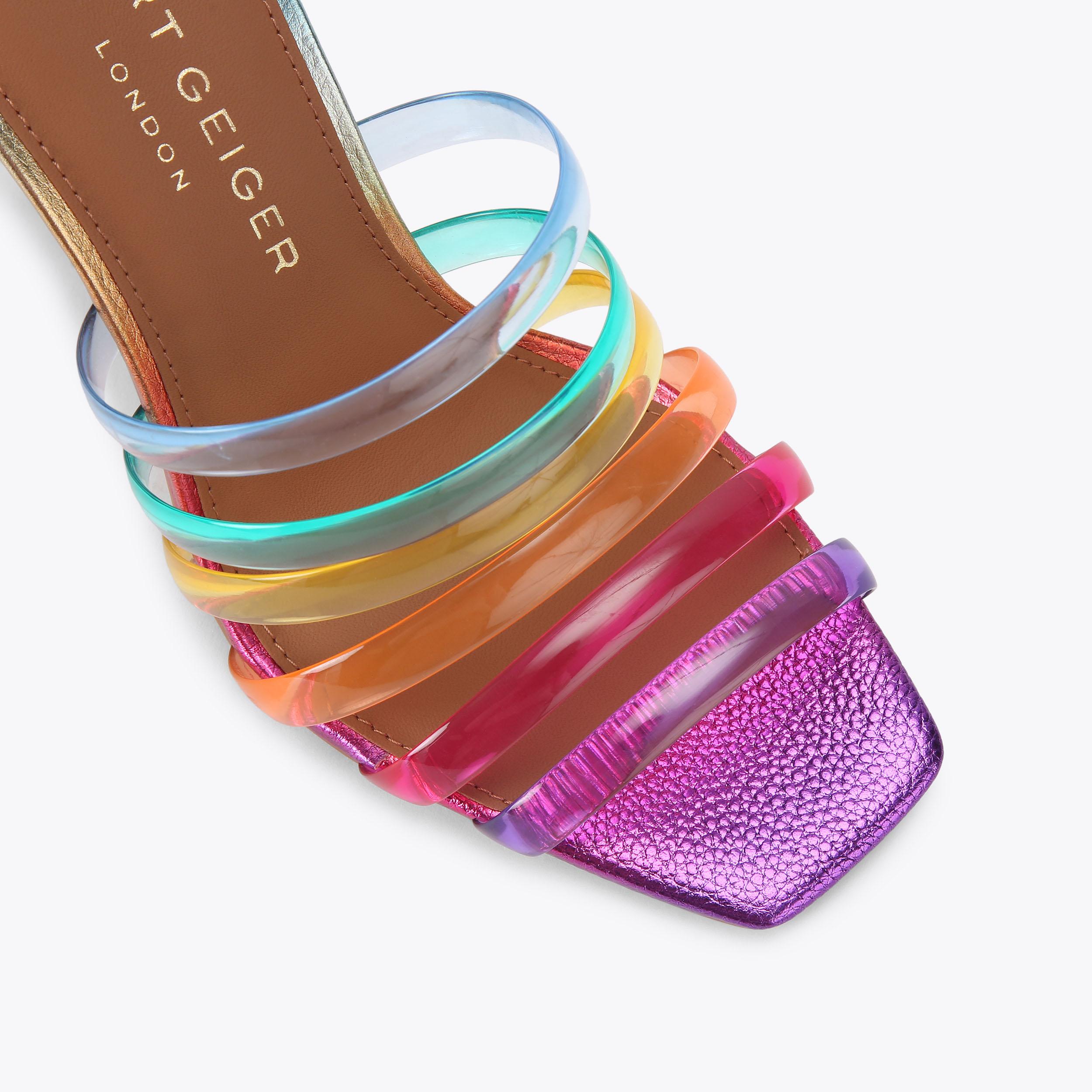 Kurt Geiger London Rainbow Jelly Strap Sandal - Multi Colored - view 5
