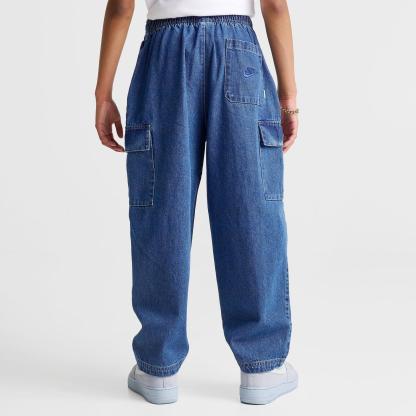 Big Kids' Nike Sportswear Collection Denim Cargo Pants - Mystic Navy/Aegean Storm/Coastal Blue