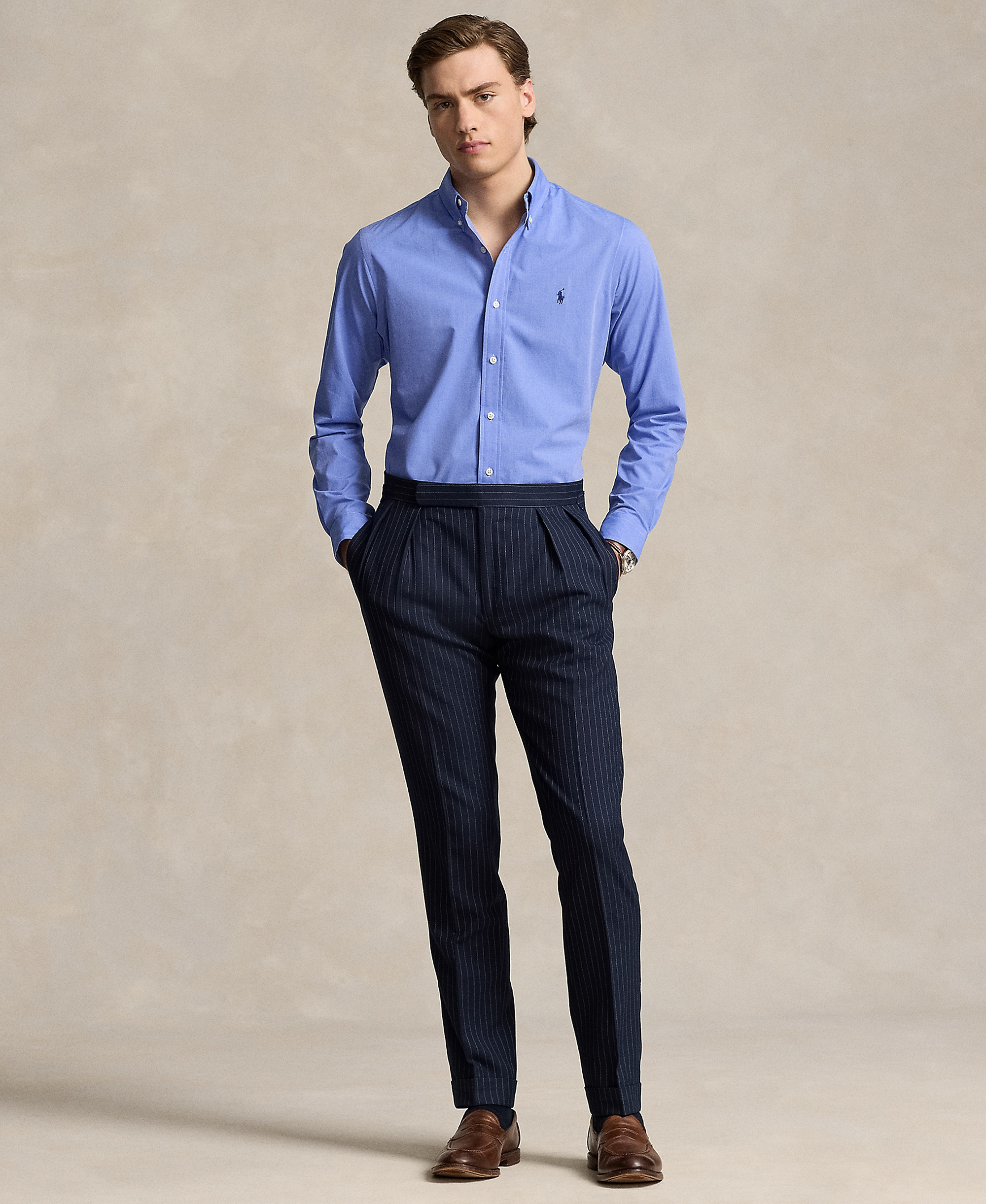 Polo Ralph Lauren Men's Stretch Poplin Shirt - Blue