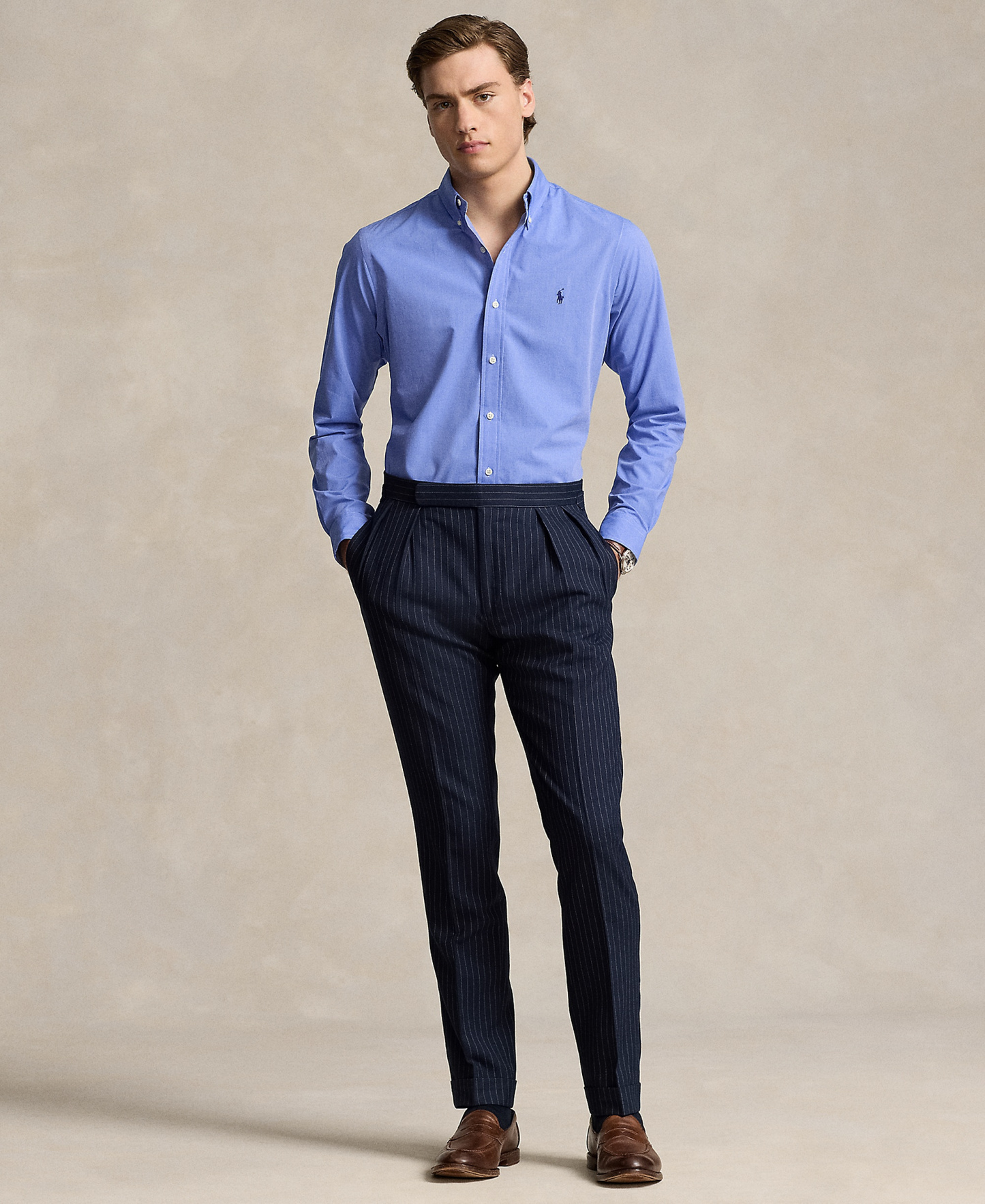 Polo Ralph Lauren Men's Stretch Poplin Shirt - Blue