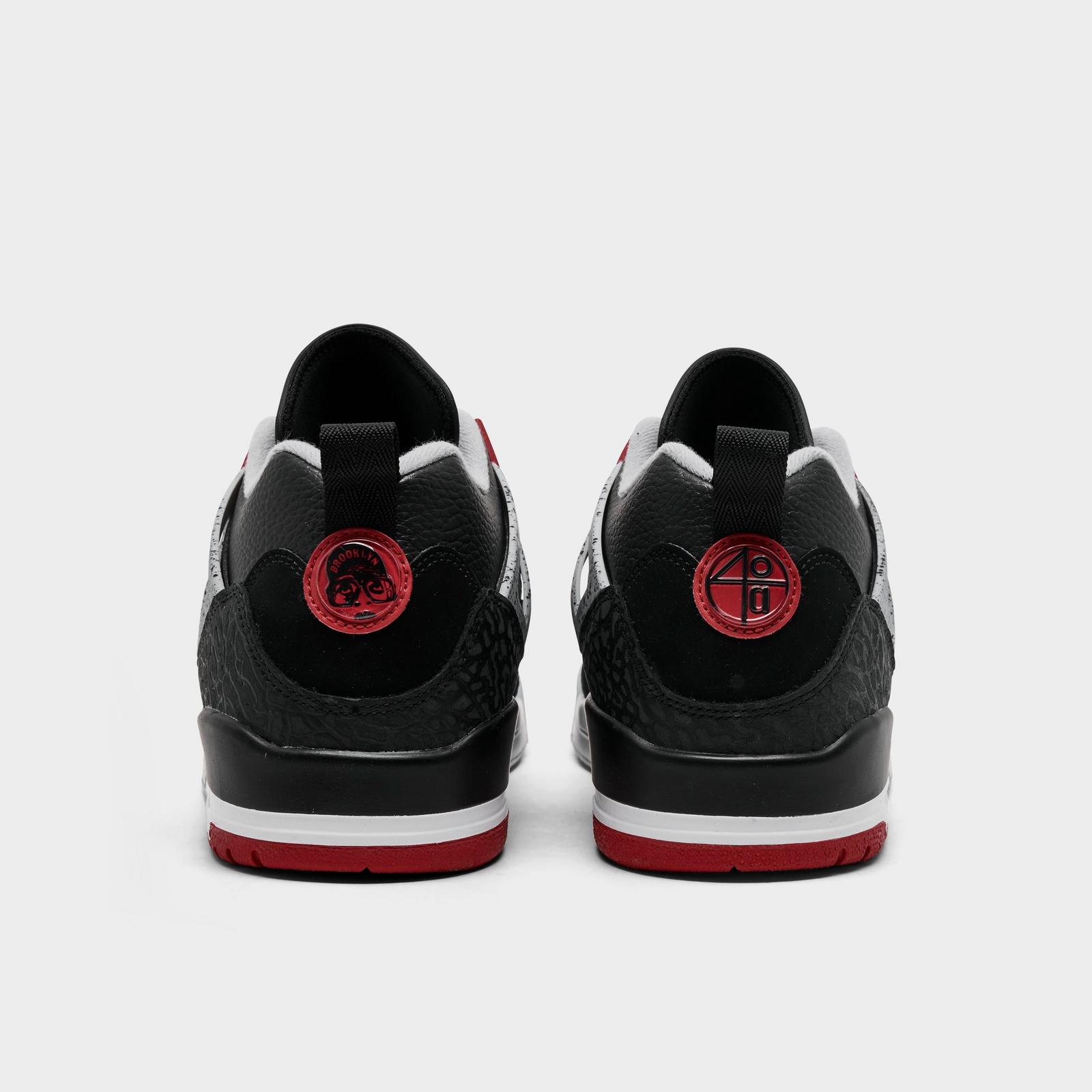 Men's Jordan Spizike Low Casual Shoes - Black/Wolf Grey/White/Gym Red - view 4