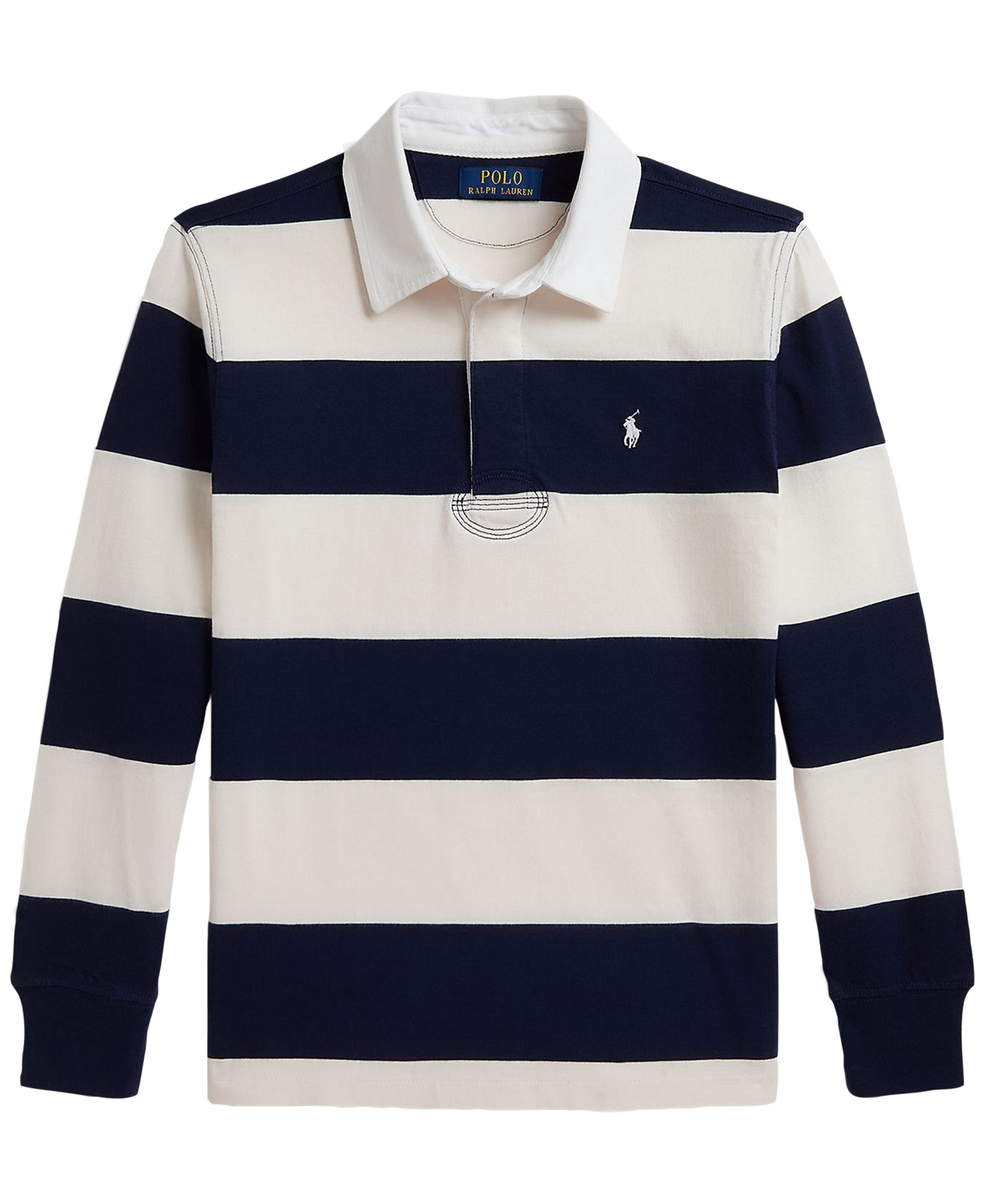 Polo Ralph Lauren Boys' 8-20 Iconic Long-Sleeve Rugby Shirt - Refined Navy/Nevis