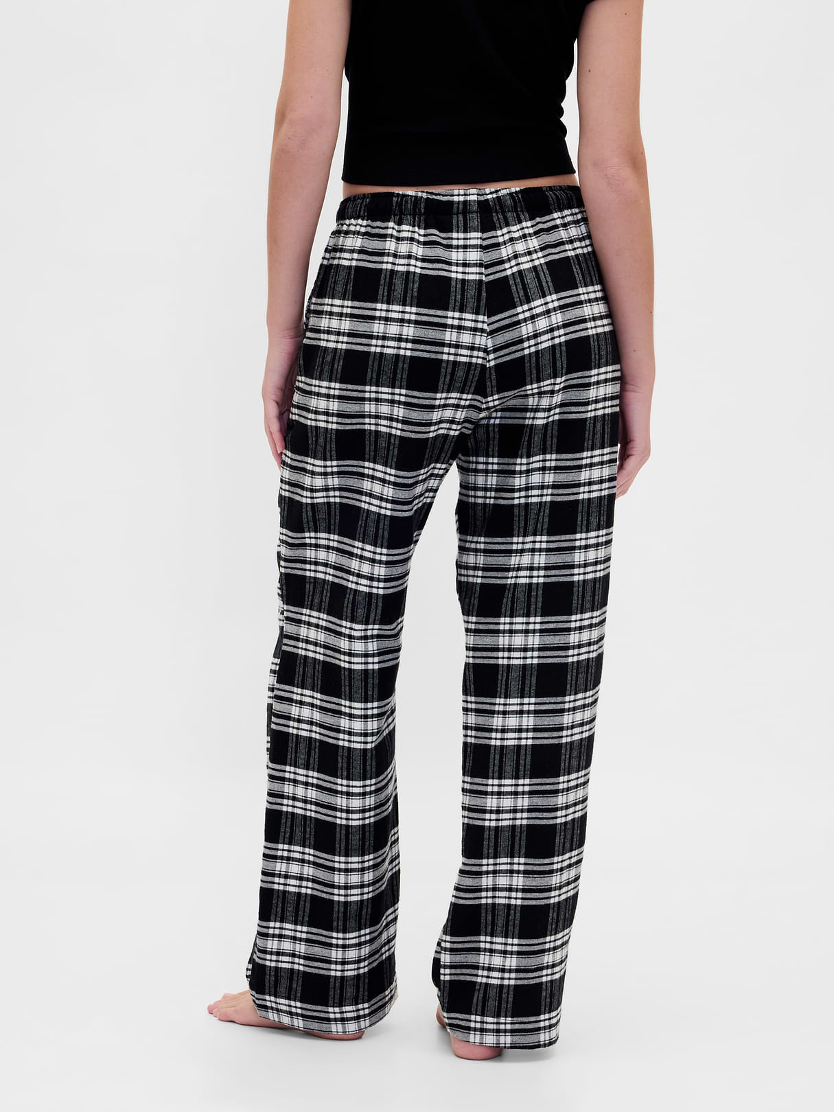 Adult Softest Flannel PJ Pants - Black & white plaid