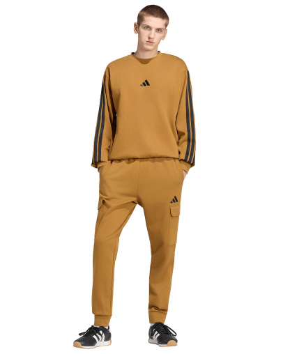 adidas Men's Essentials 3-Stripes Fleece Sweatshirt - Bronze Strata