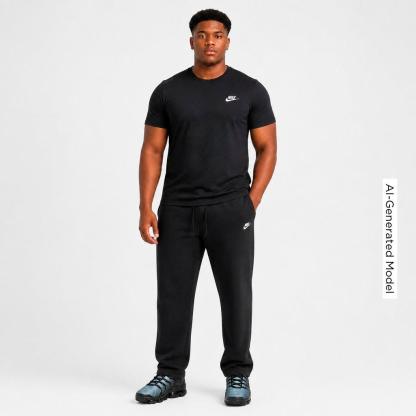 Men's Nithtke Sportswear Club Fleece Bungee Jogger Pants - Black/Black/Multi-Color