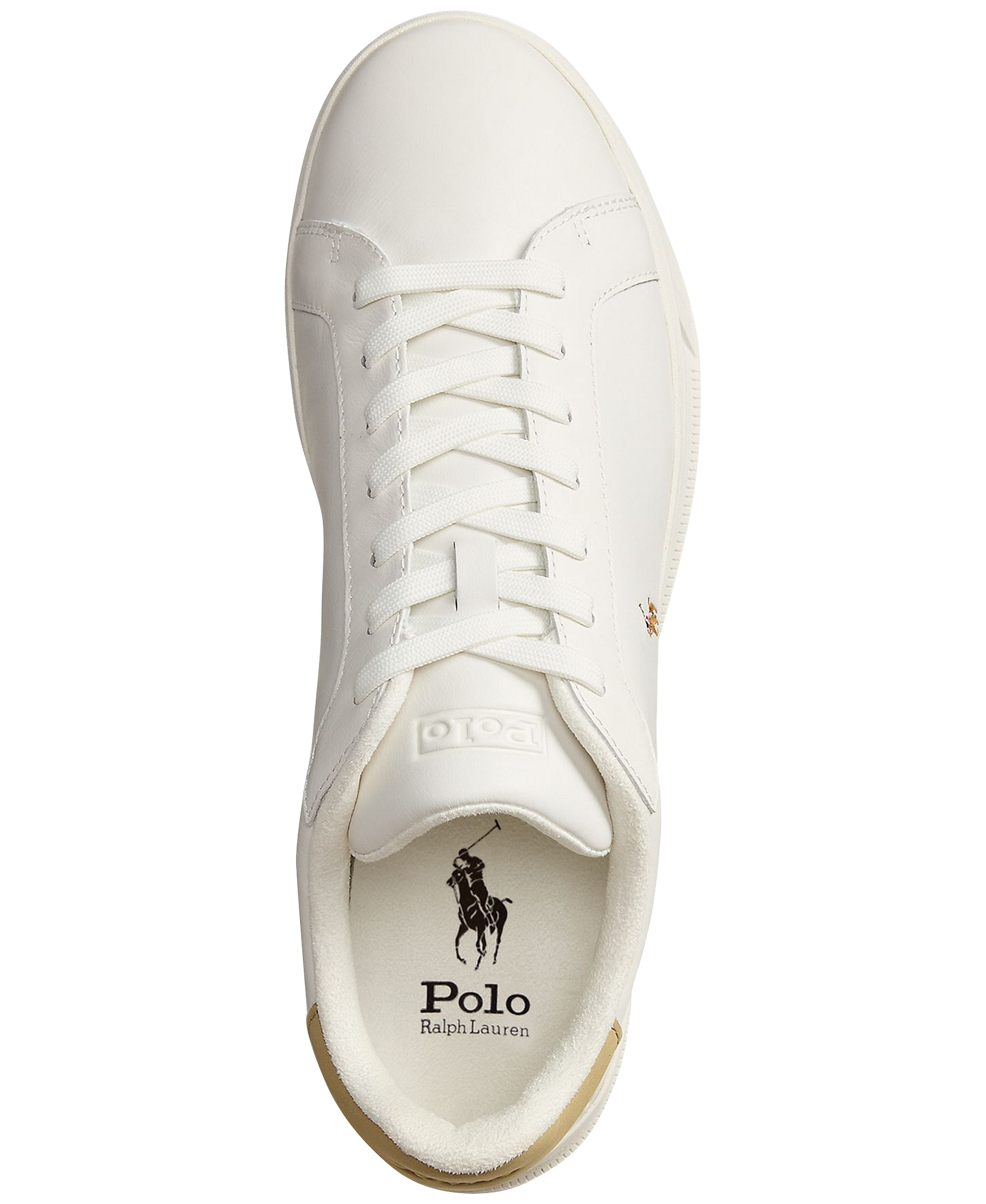 Polo Ralph Lauren Men's Heritage Court II Embroidered Lace-Up Shoes - White