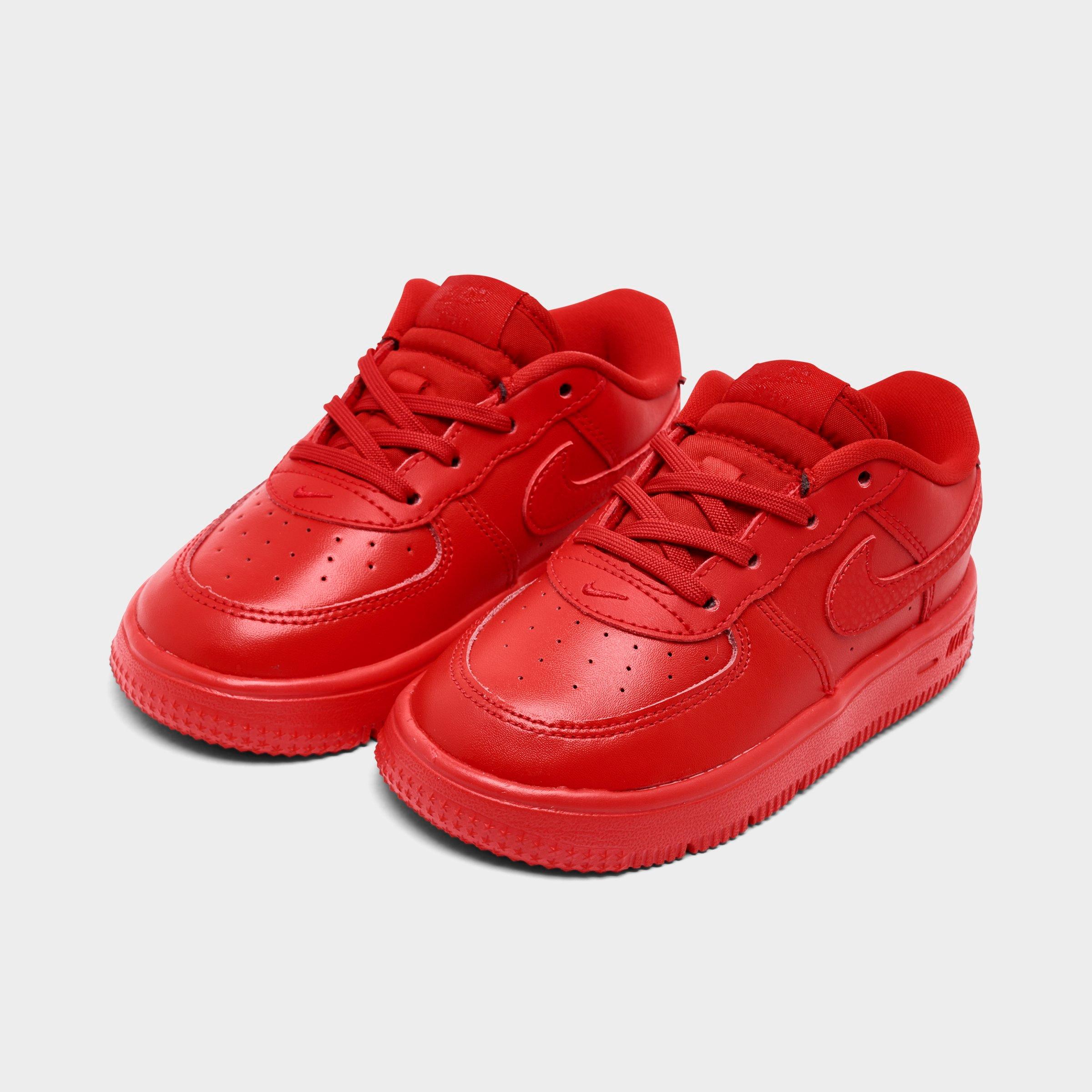 Infant and Kids' Toddler Nithtke Force 1 Low Casual Shoes - Part 1 - Red - Both shoes facing left