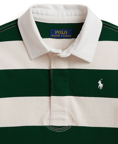 Polo Ralph Lauren Boys' 8-20 Iconic Long-Sleeve Rugby Shirt - Hunter Green/Nevis