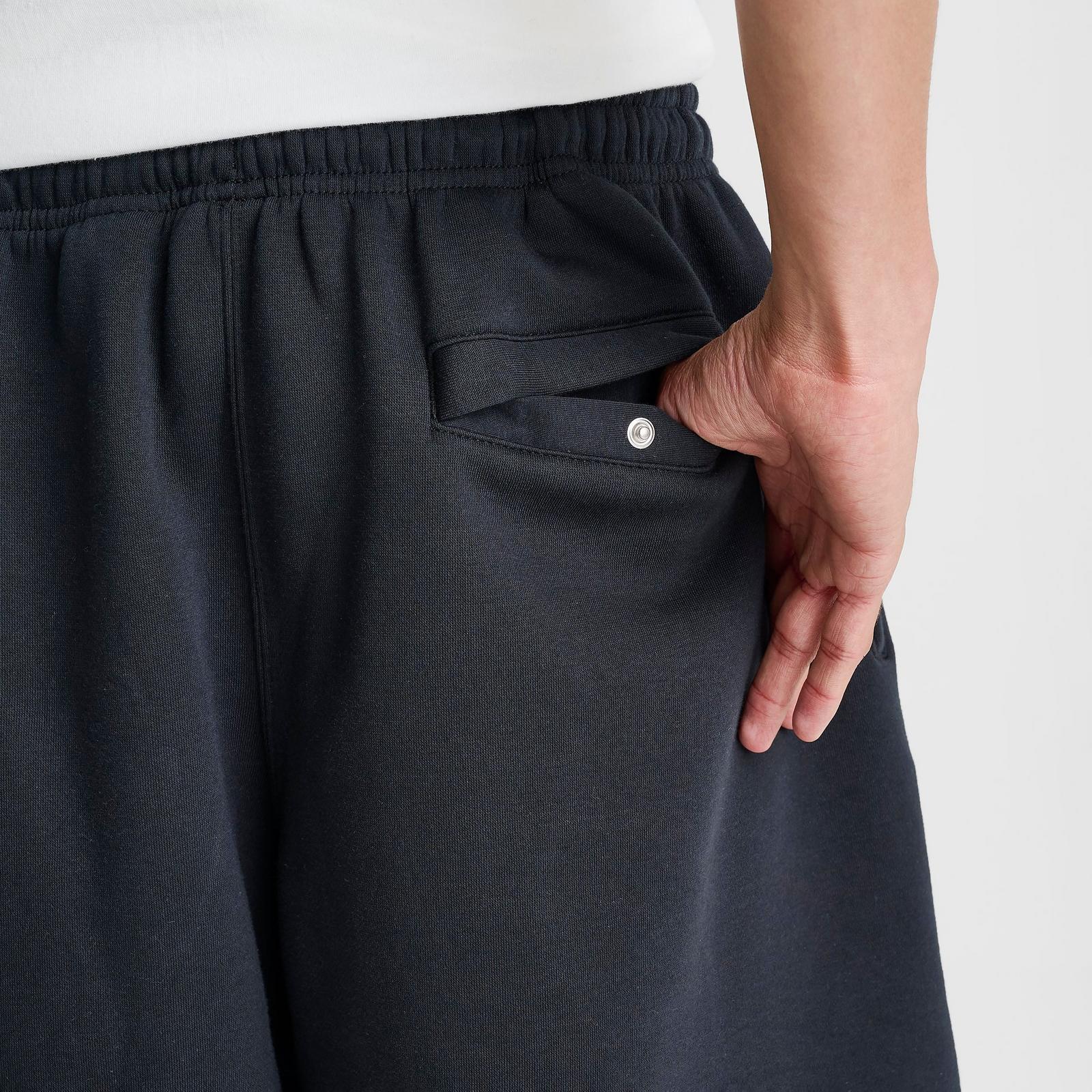 Men's Nike Club Fleece Swoosh Graphic Shorts - Black/Black/White