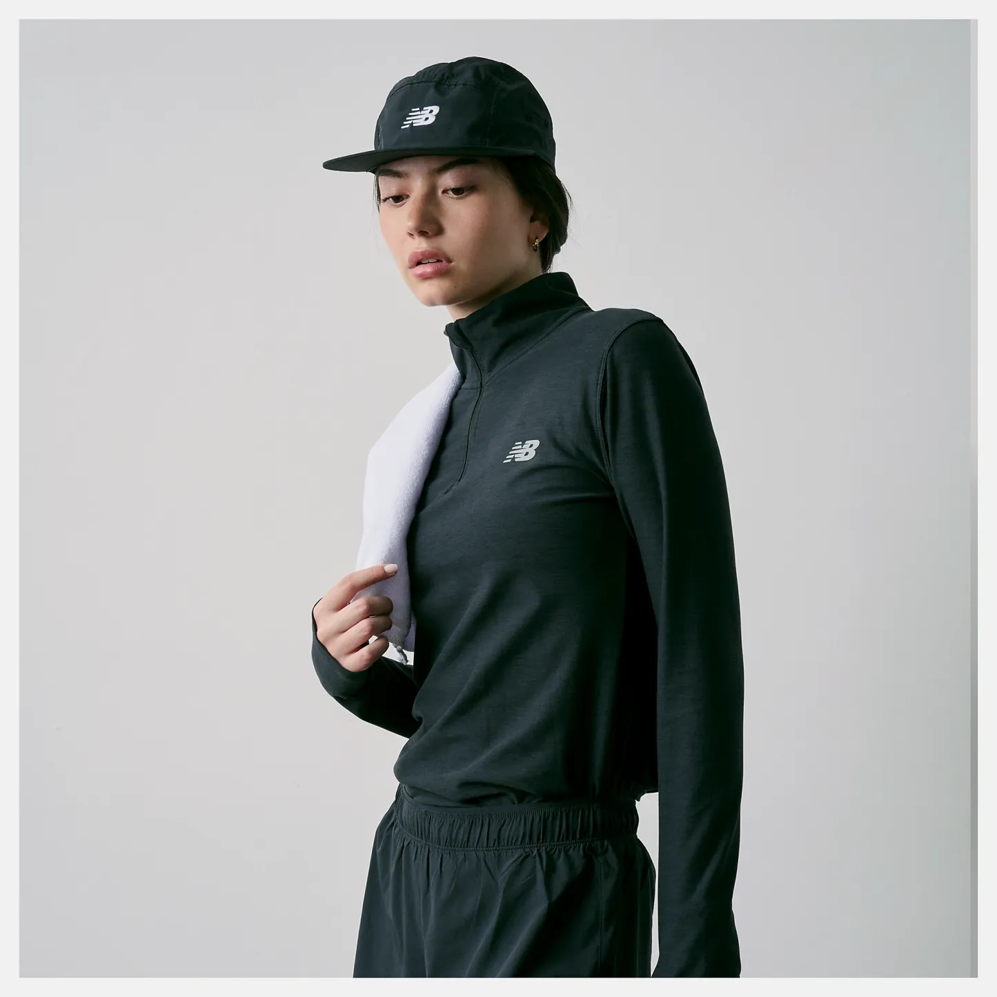 New Balance '47 5 Panel Run Hat, LAH00353BK