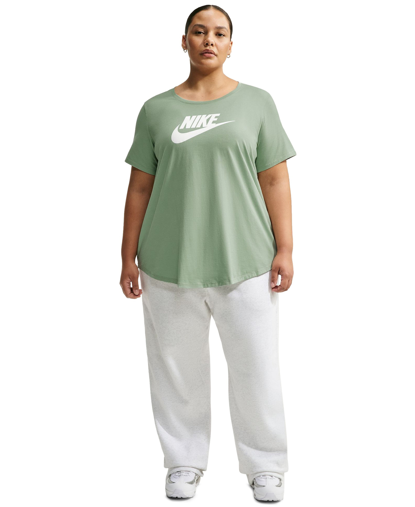 Nike Women's Sportswear Essentials Logo T-Shirt - Steam/white